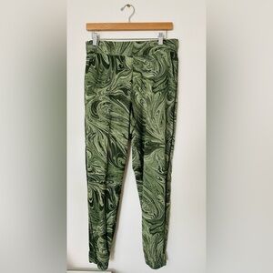 ATHLETA Brooklyn Jogger Size 10 Sumi Marble Green Lightweight Athletic Pants